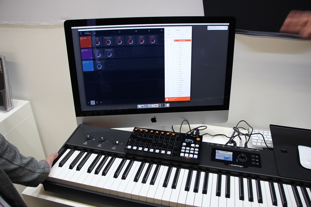 La postazione allestita da Studiologic alla Musikmesse 2018 con il nuovo software Camelot