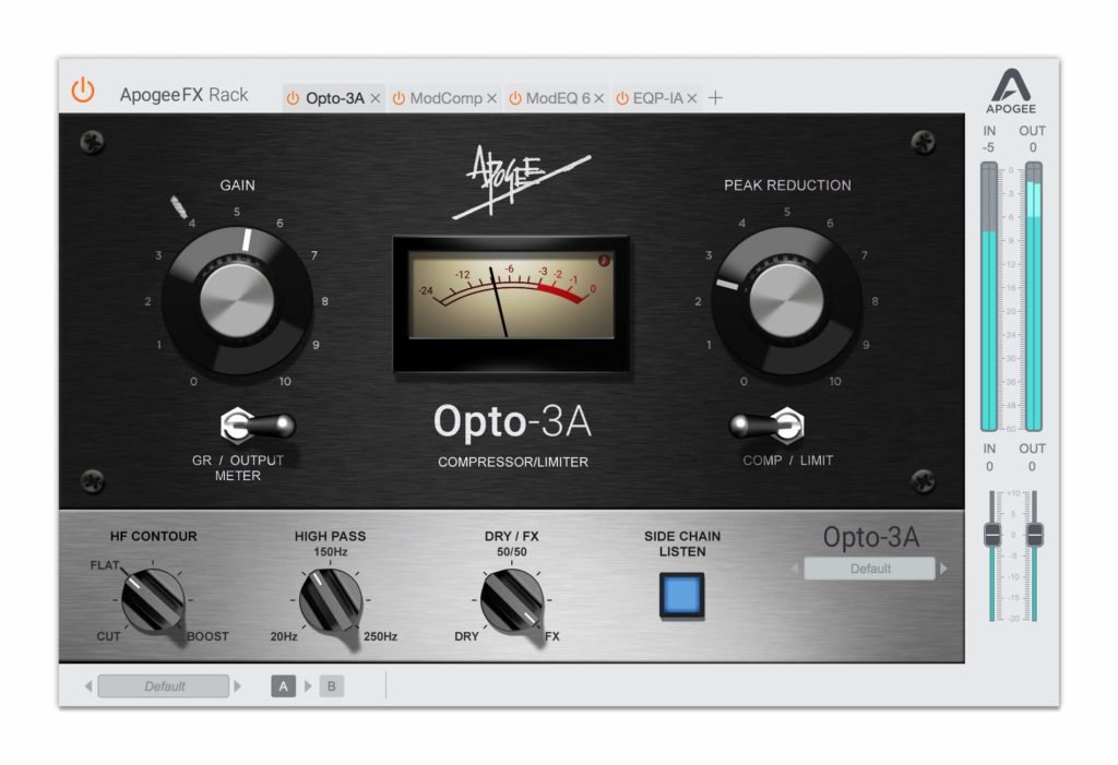 teletronix Opto-3A LA-3A Apogee FX Rack plug-in audio daw fx comp vintage software