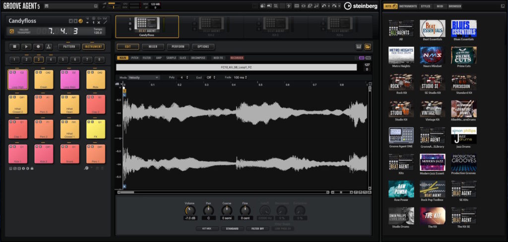 Steinberg Groove Agent 5 drums virtual instrument software