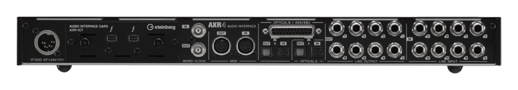 Steinberg AXR4 thunderbolt interfaccia audio pro studio rec mix test audiofader