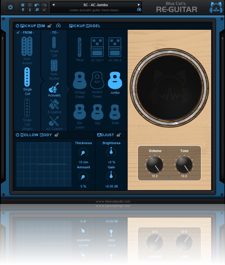 Blue Cat Audio Re-Guitar pickup plug-in chitarra software strumenti musicali