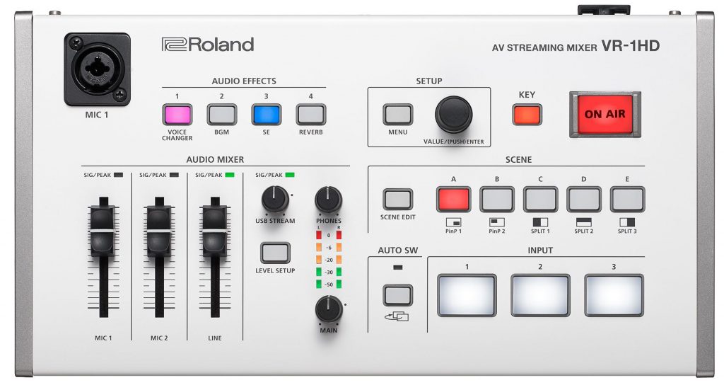 Roland VR-1HD MiR 2019 eventi fiera music inside video AV pro audiofader