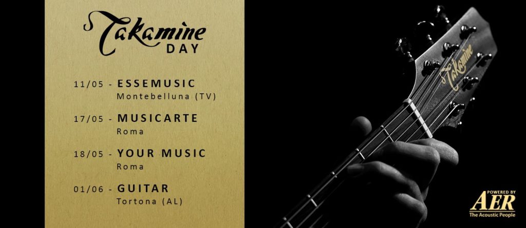 Takamine Day Tour 2019 chitarra acustica eventi music life gold music strumenti musicali