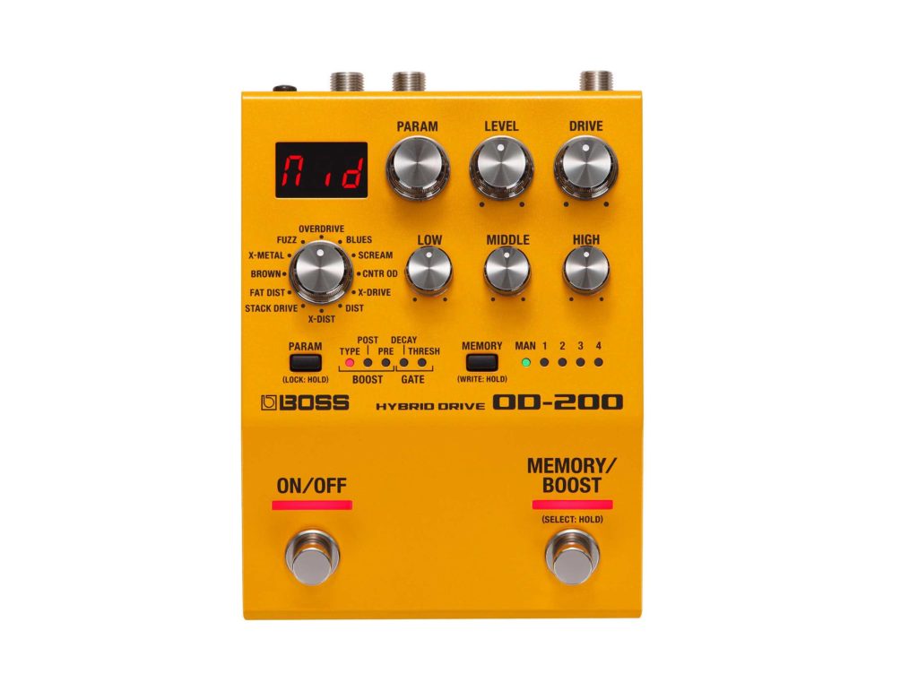 Boss OD-200 serie 200 fx stomp distorsore overdrive pedali strumenti musicali