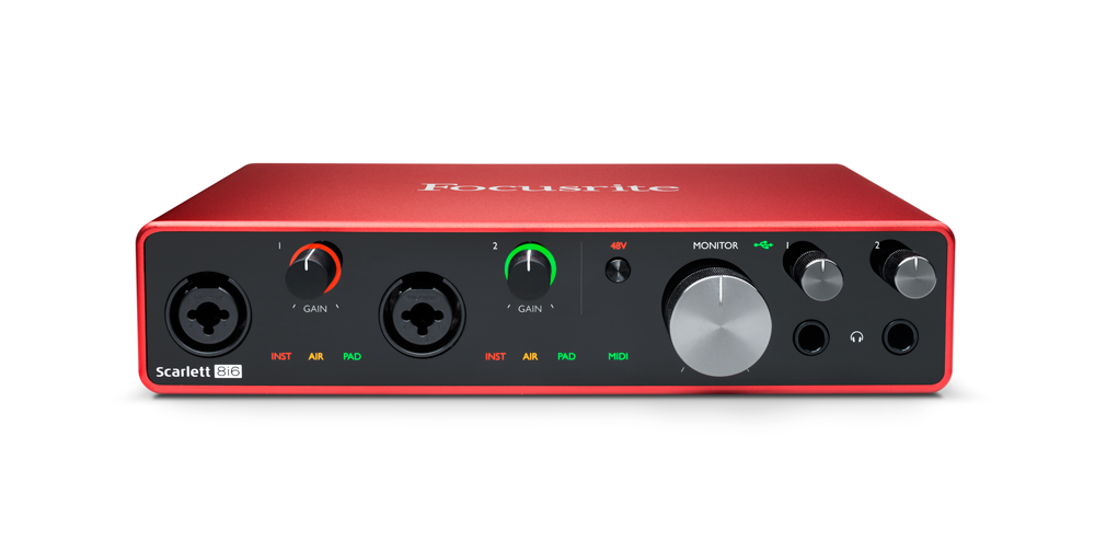 Focusrite Scarlett 8i6 interfaccia audio pro studio home eko music group strumenti musicali