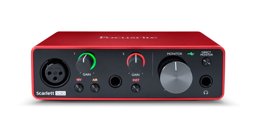 Focusrite Scarlett solointerfaccia audio pro studio home eko music group strumenti musicali