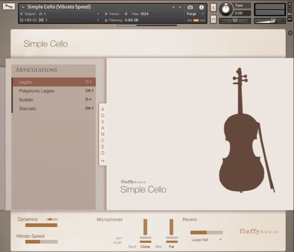 Fluffy Audio Simple Cello virtual instrument library libreria sample bass strumenti musicali
