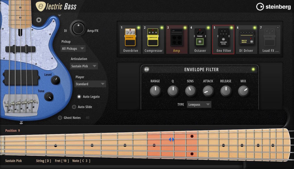 Steinberg Electric bass virtual instrument halion software strumenti musicali