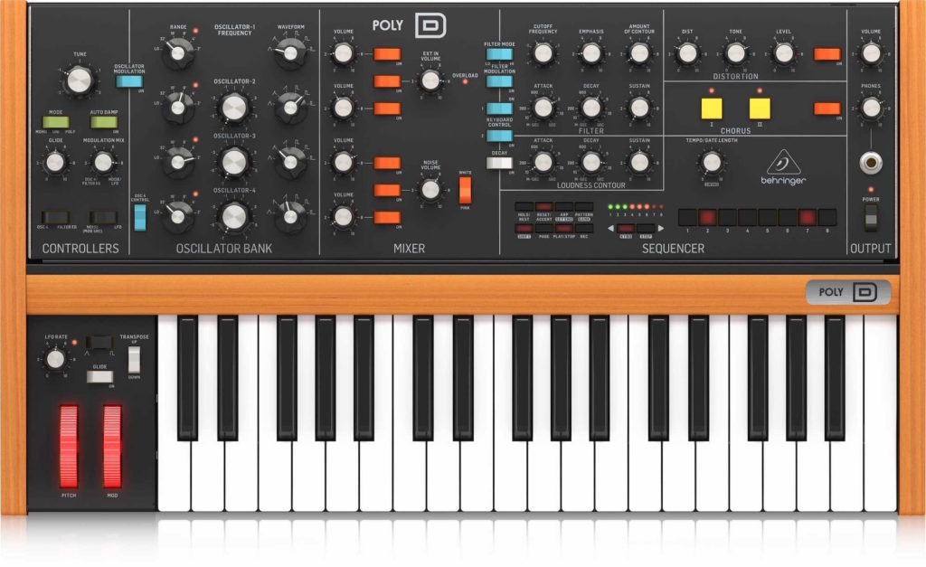 Behringer Poly-D synth hardware sintetizzatore analog music producer strumenti musicali