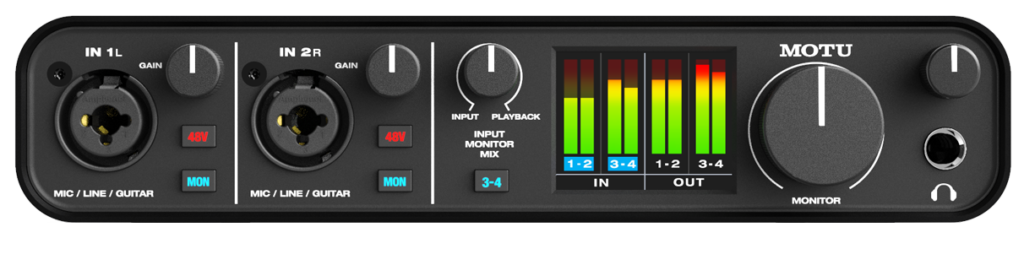 interfaccia audio Motu M4 backline studio pro hardware home project audiofader
