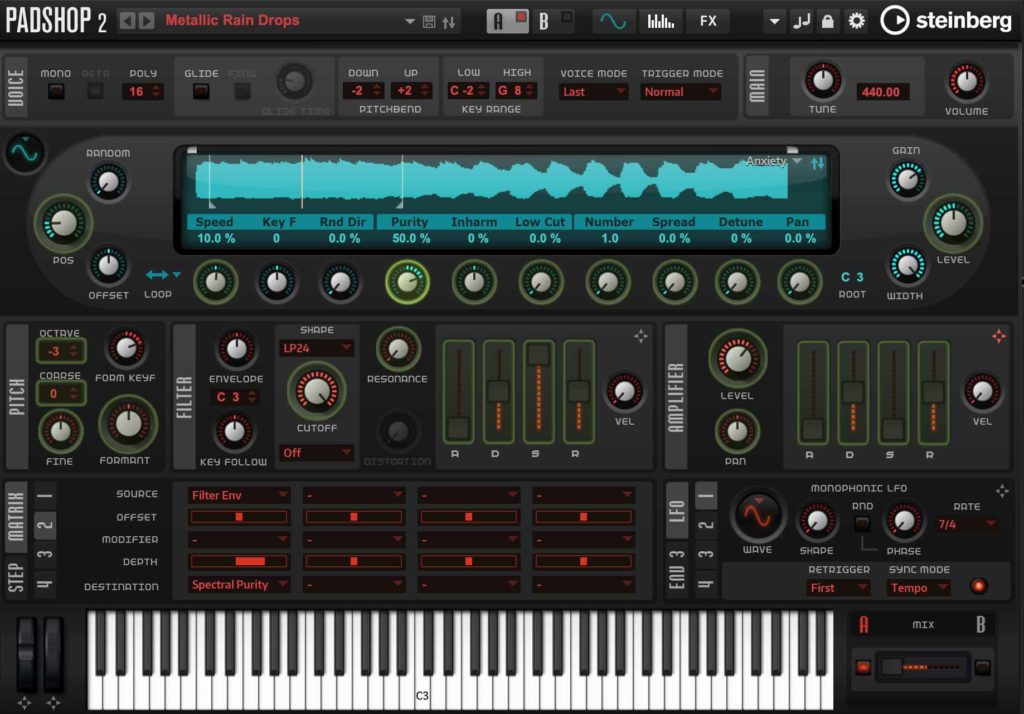 Steinberg Padshop 2 virtual instrument soft synth daw software producer strumenti musicali