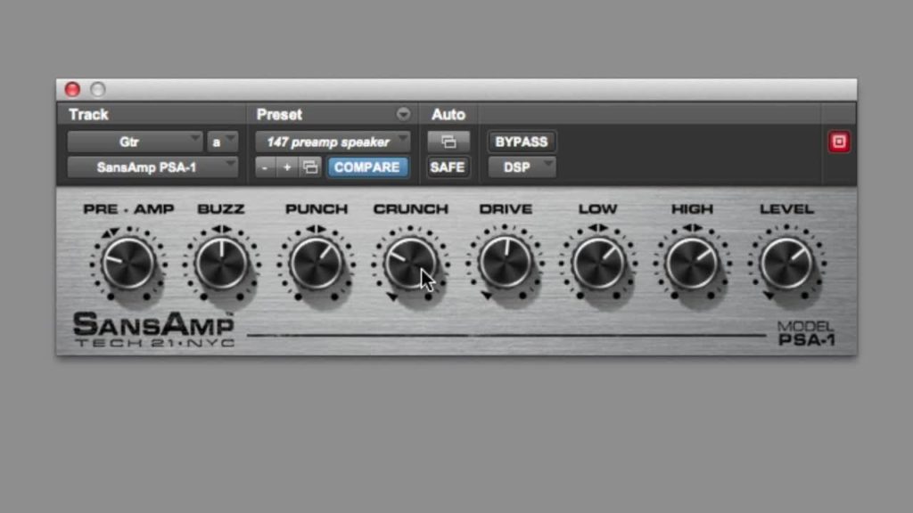 Tech21 Sansamp PSA-1 virtual avid pro tools daw software pedal bass guitar amp pre strumenti musicali