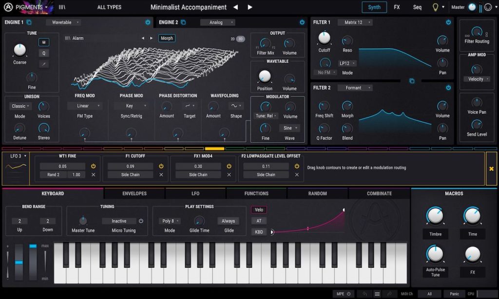Arturia Pigments 2 soft synth virtual software instrument daw strumenti musicali
