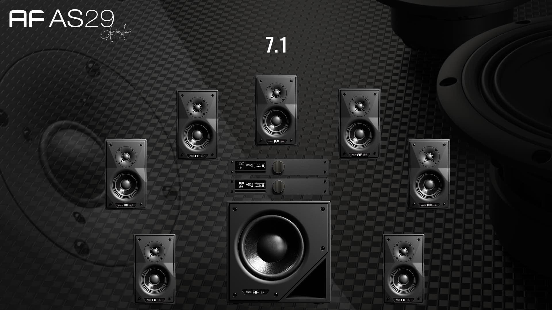 AS29 Studio monitor audiofactory masacoustics studio pro amp sub audiofader