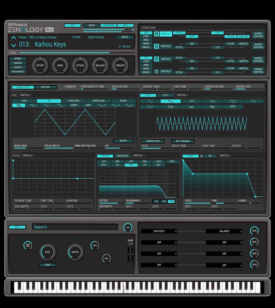 Roland Zenology Pro virtual soft software synth rolandcloud virtual music producer strumenti musicali