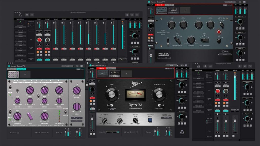 Apogee Symphony Desktop hardware interfaccia audio pro studio home project soundwave strumenti musicali
