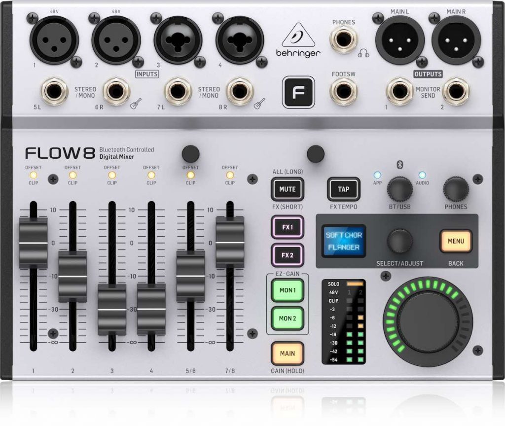 Behringer Flow 8 mixer hardware live studio audio strumenti musicali