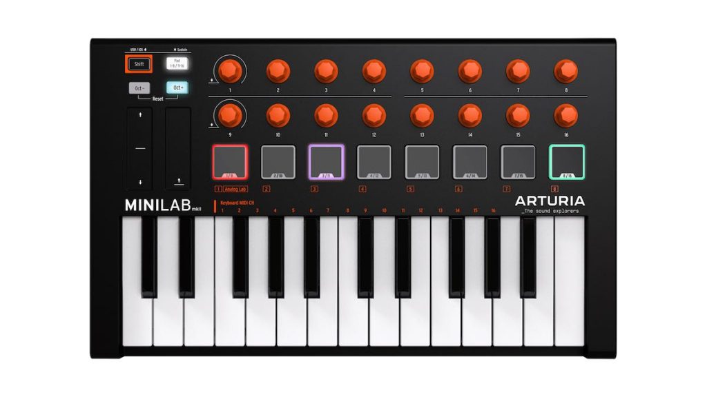 Arturia MiniLab mkII orange hardware controller midi orange special edition midiware strumenti musicali