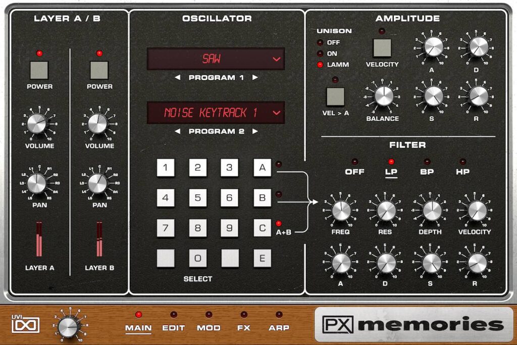 UVI PX Memories virtual instruments synth novità news daw strumenti musicali