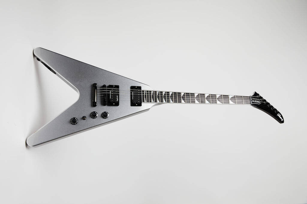 Gibson Dave Mustaine Flying V EXP Metallic Silver chitarra elettrica signature strumenti musicali