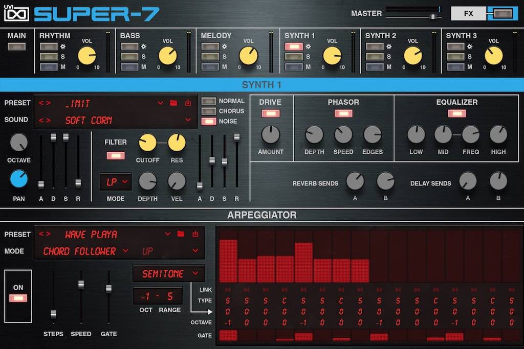 UVI Super-7 synth roland super quartet virtual instrument soft synth strumentimusicali