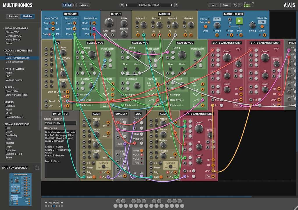 AAS Multiphonics CV-1 soft synth virtual instrument modular strumentimusicali