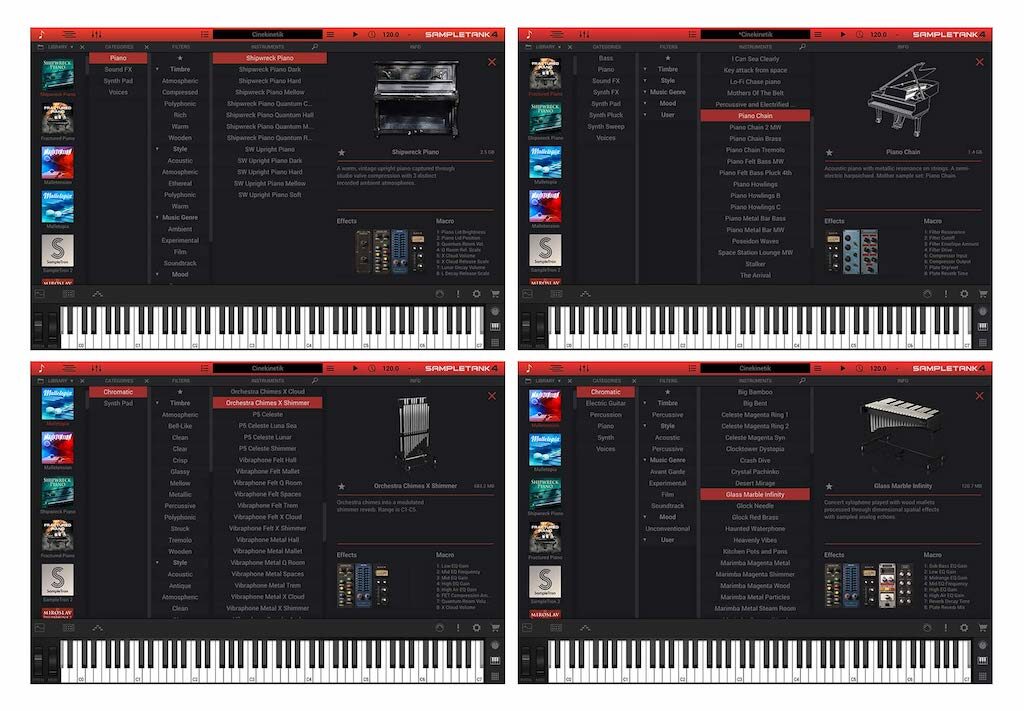 Ik Multimedia Cinekinetik sampletank sample library virtual instrument synth soft strumentimusicali