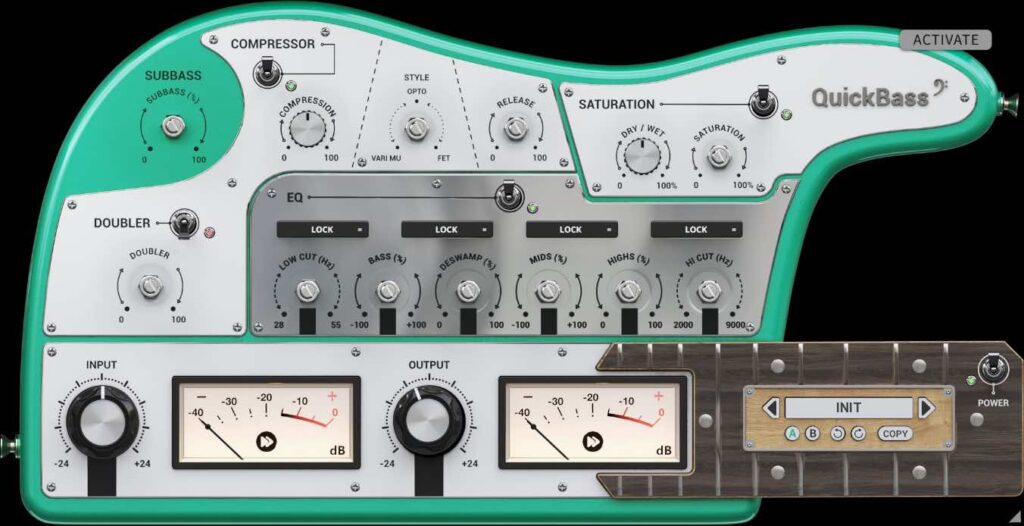 United Plugins QuickBass free gratis freeware software basso amp rig processing strumentimusicali
