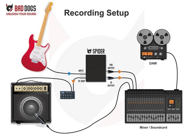 Bad Dogs Spider preamp reamp di box recording studio home project recensione review test andrea scansani strumentimusicali