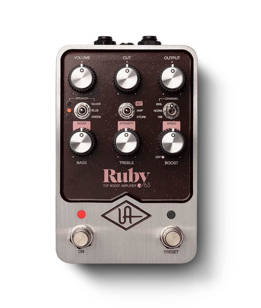 Universal Audio Ruby '63 Top Boost Amplifier UAFX may 22 guitar fx pedal pedali chitarra amp midiware strumentimusicali