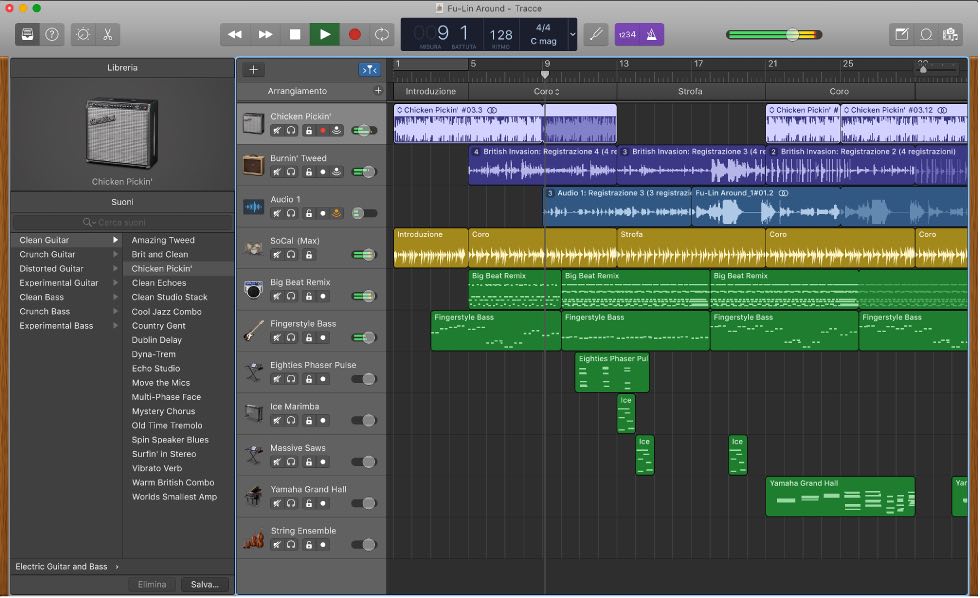apple Garage Band daw software recording home studio frank caruso virtual guitar strumentimusicali