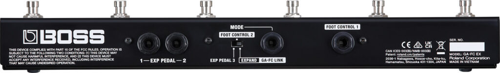 BOSS GA-FC EX amplificatore chitarra katana accessorio switch strumentimusicali roland