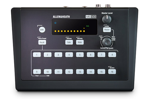 Allen & Heath ME series ME-1 ME-500 ME-U qu-sb Personal Mixing System Live mixing monitoring news Exhibo smstrumentimusicali.it