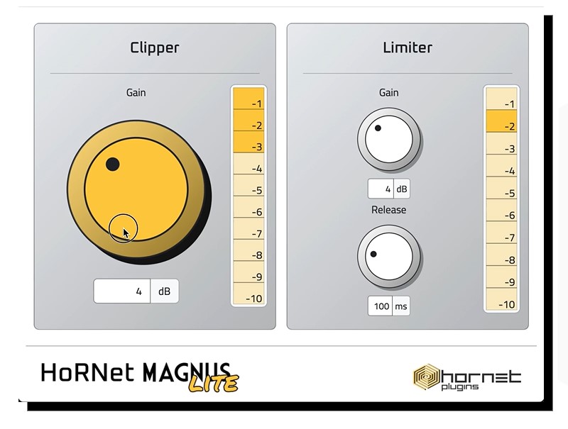 HorNet Plugins HorNet Magnus Lite clipper e limiter free plug-in software freeware news smstrumentimusicali.it