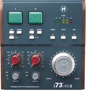 heritage audio i73® pro one, i73® pro 2 e i73® pro edge interfacce audio usb-c preamplificatori integrati classe a news midimusic smstrumentimusicali.it