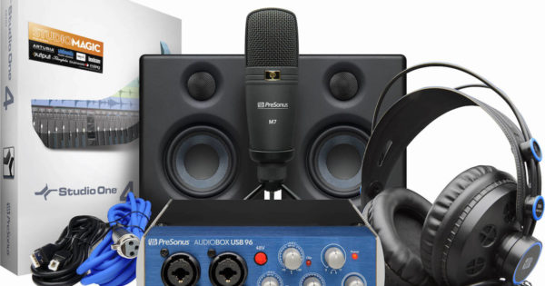 PreSonus AudioBox Studio Ultimate Bundle hardware cuffia interfaccia audio monitor microfono