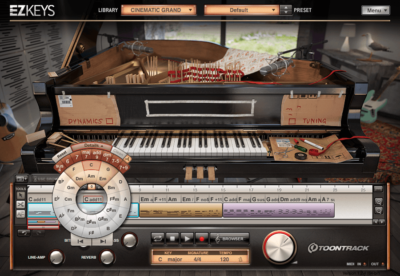Toontrack EZkeys Cinematic Grand piano preparato virtual instrument