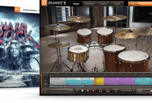 Toontrack Hard Rock EZX espansione drums virtual bob rock