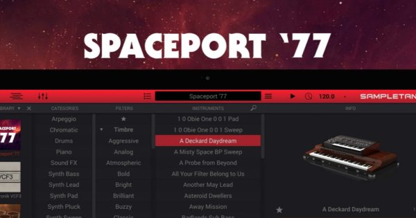 Ik Mutlimedia Spaceport '77 espansione sampletank4 producer virtual instrument synth strumenti musicali