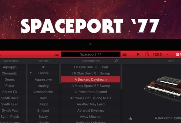 Ik Mutlimedia Spaceport '77 espansione sampletank4 producer virtual instrument synth strumenti musicali