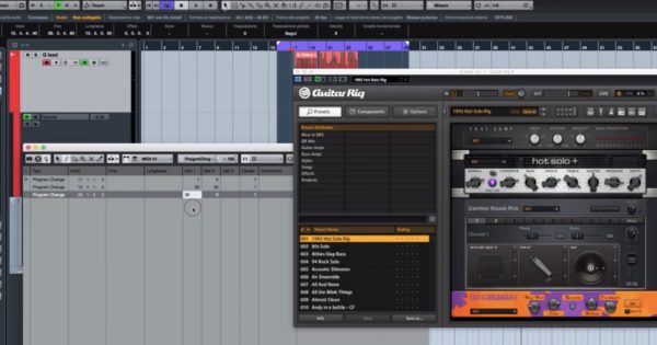 programmazione MIDI Guitar Rig strumenti musicali