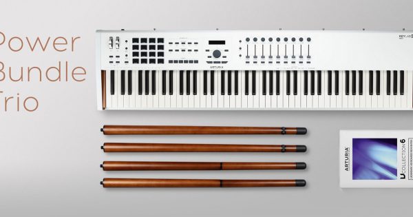 Arturia Power Trio Bundle KeyLab 88 MkII V Collection 6 Wooden Legs midiware strumenti musicali