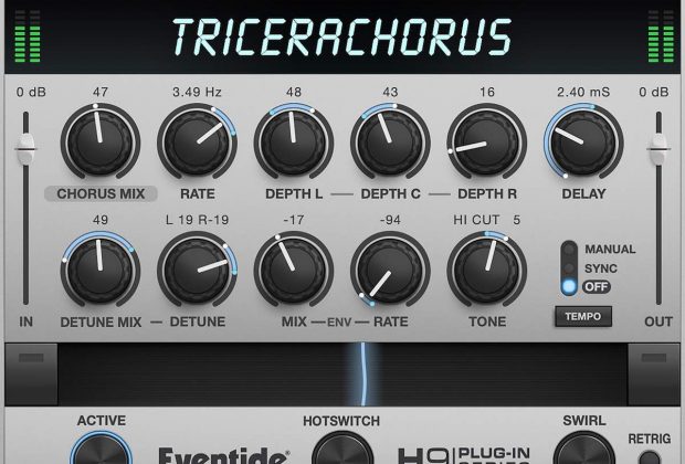 Eventide h9 TriceraChorus fx chorus plug-in audio software daw virtual strumenti musicali