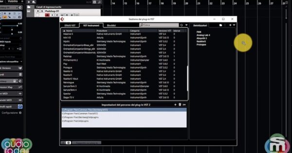 Steinberg Cubase 10.5 tutorial virtual instrument plugin pierluigi bontempi strumenti musicali youtube video daw software
