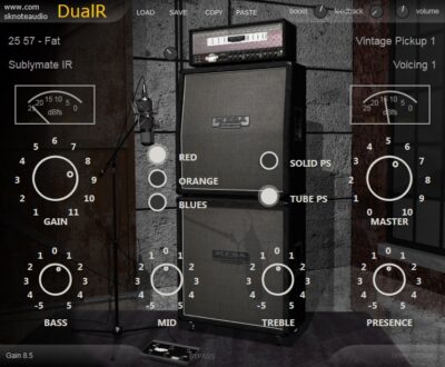 SKnote DualR plug-in audio software guitar modeling amp cabinet strumenti musicali
