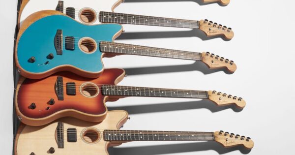 Fender Acoustasonic Jazzmaster chitarra acustica strumenti musicali