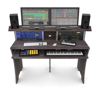 Glorious Workbench Driftwood studio desk scrivania monitor outboard recording mixing soundwave strumentimusicali