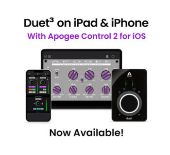 Apogee Control 2 software app ios mobile tablet smartphone ipad iphone soundwave strumentimusicali duet 3 interfaccia audio recording studio