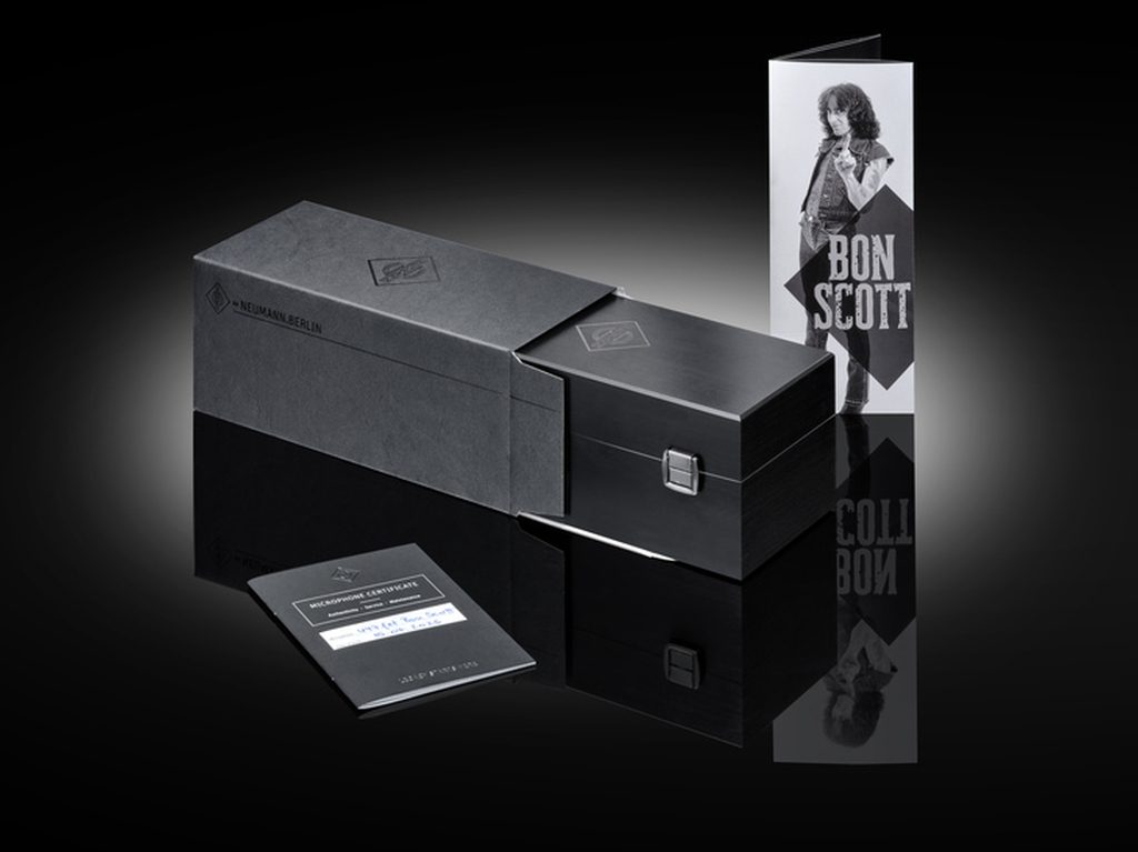 Neumann U 47 fet Bon Scott Edition, Bon Scott, Neumann U47 fet, AC/DC, microfono, Neumann, edizione limitata, studio recording