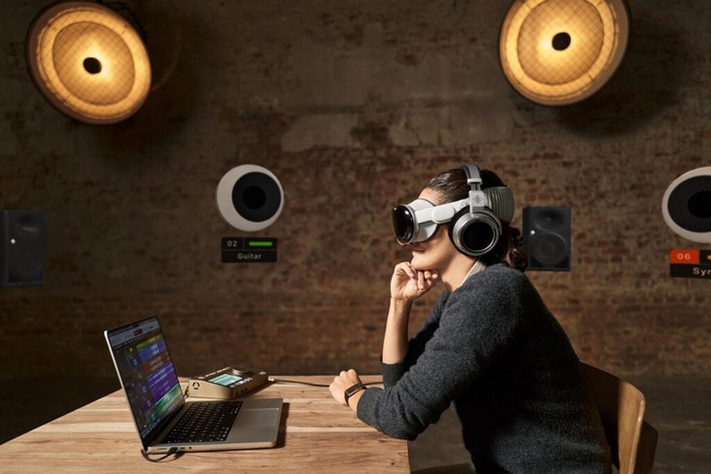 Neumann VIS review Virtual Immersive Studio Neumann Apple Vision Pro mixing immersivo Dolby Atmos Spatial Audio Riccardo Gerbi